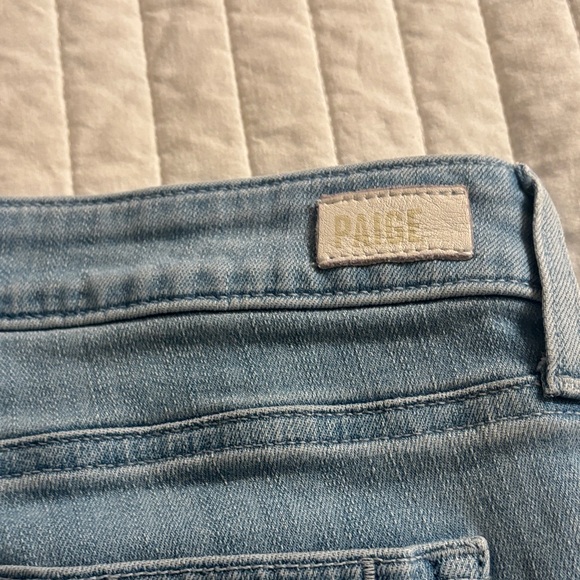 PAIGE Sky Blue Wide Leg Jeans - Picture 4 of 8